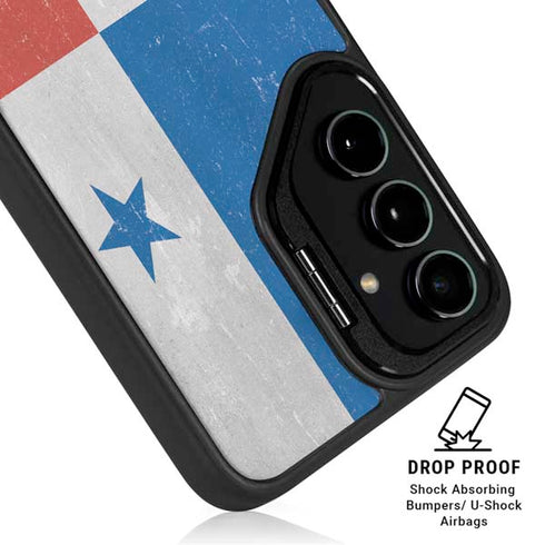 Panama Flag Distressed Galaxy S24 FE Kickstand Case